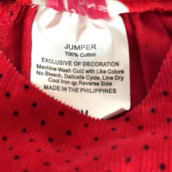 L g Fashions Vintage Red Cotton Corduroy Jumper with Scottish Terriers 18 month - Picture 10 of 12